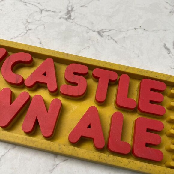 Beer Tap Newcastle Brown Ale Golden Non-Slip Rubber Bar Mat - 20.5 x 3.5 in - Picture 4 of 8